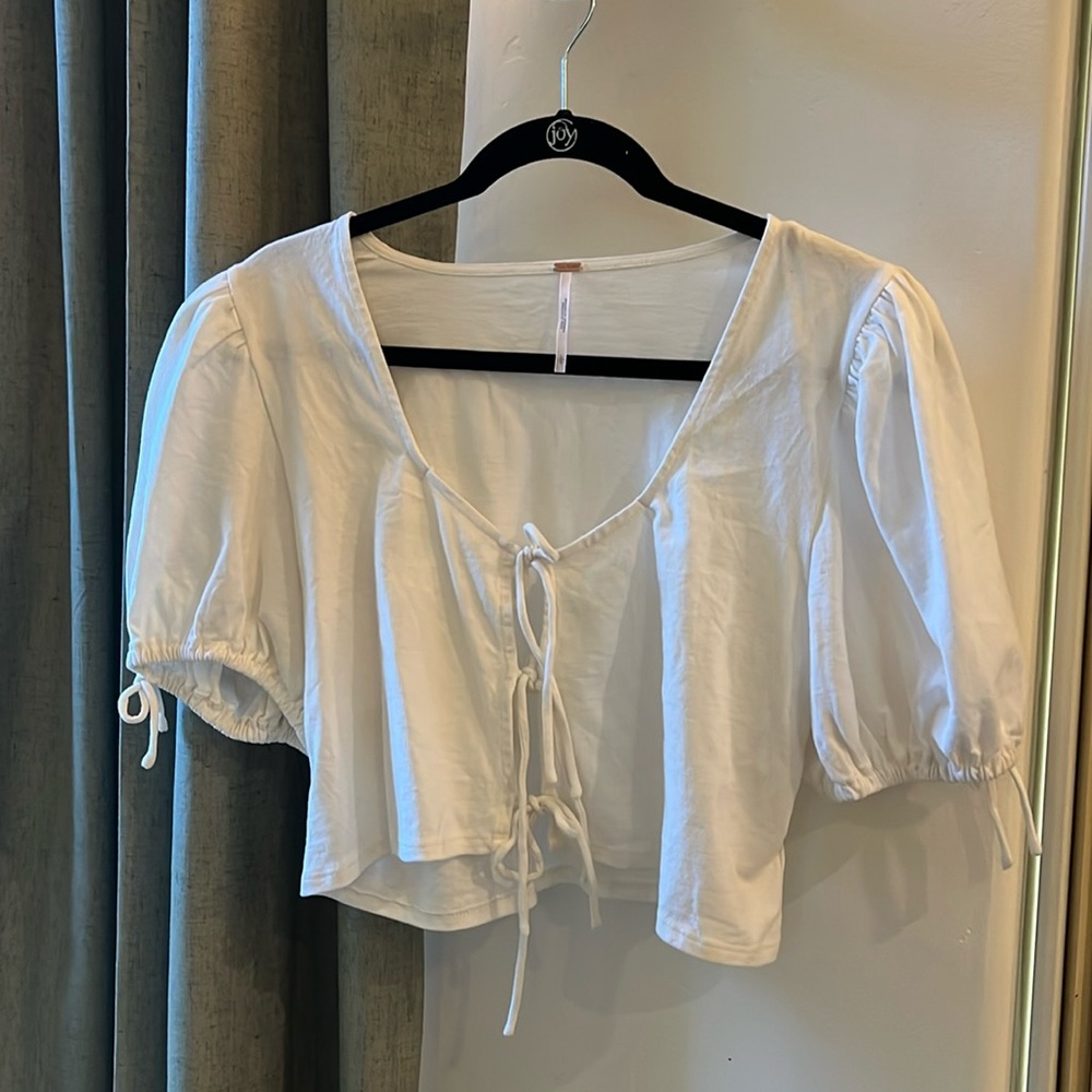 Free people white tie top